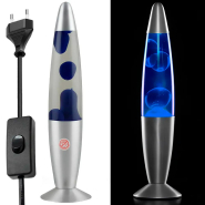 Світильник-нічник Лава, лампа 37см, 25Вт, 220В, синій