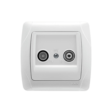 Розетка ТV+FM конечная VIKO CARMEN, 90561021, белый - 1
