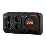 Стабілізатор напруги ElectrO HCT10EL4, 1000 BA, 140-260 В, 4 розетки, електронний