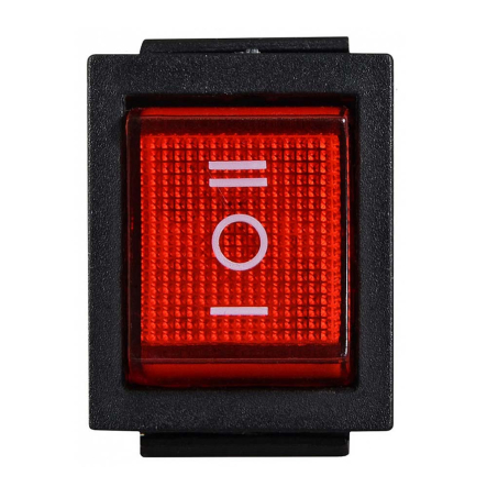 Перемикач 1 клав. перекидний червоний з підсвічуванням KCD2-203N R/B 220V, АСКО-УКРЕМ, A0140040107 - 2