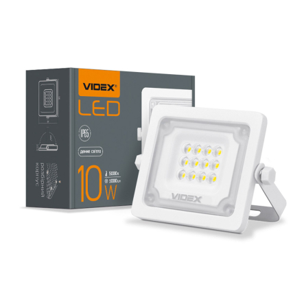 Прожектор LED VIDEX F2e, 10W, 5000K, 220V, белый, VL-F2e-105W - 1
