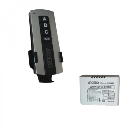 Дистанционный выключатель Ardero TM76ARD, 3 channel, 1000W, 30M