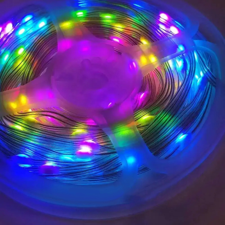 Гирлянда LED лента умная RGB 10м от USB+ пульт, Роса, IP67