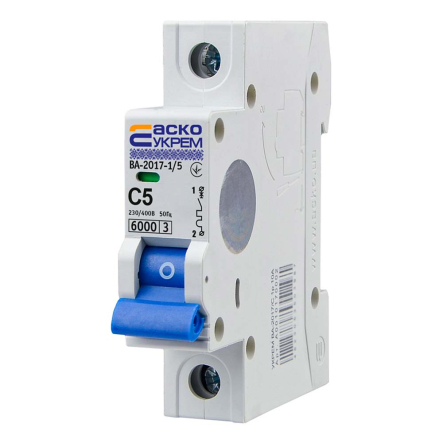 Автоматический выключатель АСКО-УКРЕМ ВА-2017, 1р, 5А С, A0010170032