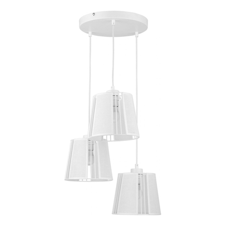 Люстра TK-lighting KARMEN WHITE 1777, 3хЕ27х60 Вт, 37х80 см - 1