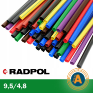 Трубка термоусадочная RADPOL, RCH1 9,5/4,8Х1-Т зеленая