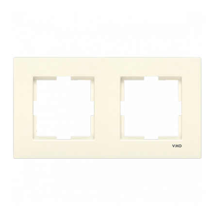 Рамка подвійна горизонтальна VIKO KARRE, 90960211, крем - 1