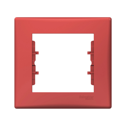 Рамка 1 пост Schneider Electric Sedna, червона, SDN5800141 - 1