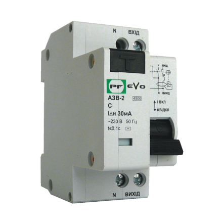 Дифференциальный автомат Promfactor ECO АЗВ-2-С20 30 230 УЗ - 1