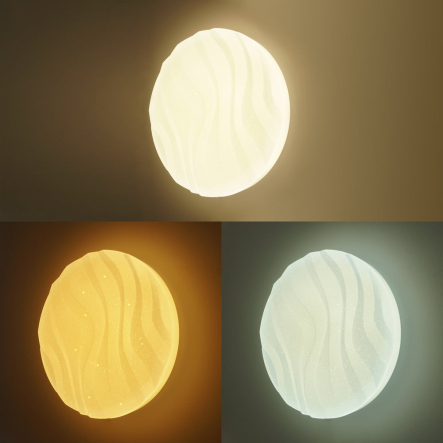 Светильник VIOLUX Smart SKY, 30W, 3000-4500-6000 К, 2400Lm, 340 мм, круг, белый, 210103