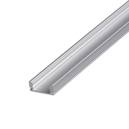Профиль накладной ПФ-15 анодированный, полуматовый рассеиватель (комплект) 2м