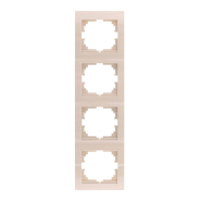 Рамка Lezard DERIY чотиримісна, вертикальна, перлинно-білий металік, 702-3000-154