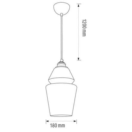 Подвес стекло HOROZ Electric SPARK-2, E27, 250V, 1,4м, янтарный+мідний, 021-016-0002-020