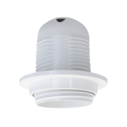 Патрон Е27, пластиковий зі спідницею, люстровий, RIGHT HAUSEN HN-032061, білий - 1