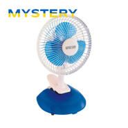 Вентилятор настольный Mystery MSF-2443, 220 В, 15 Вт, 15 см, 2 скор, на клипсе, бело-синий