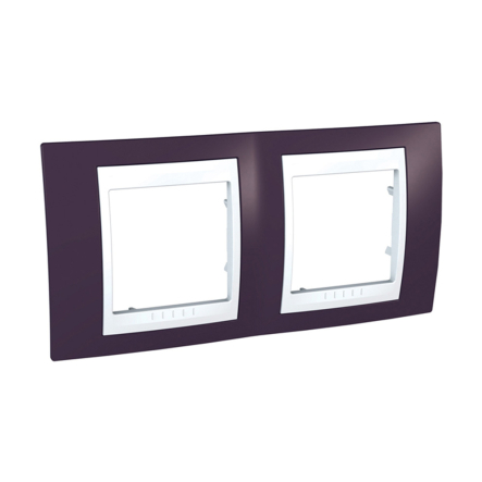 Рамка 2-местная гранатовый/белый Schneider Electric Uniсa PLUS, MGU6.004.872 - 1
