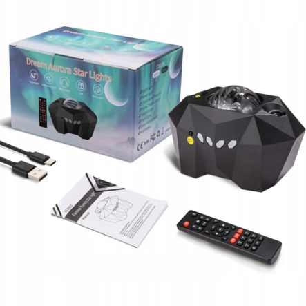Ночник проектор звёздного неба с USB и пультом ДУ, 15 режимов
