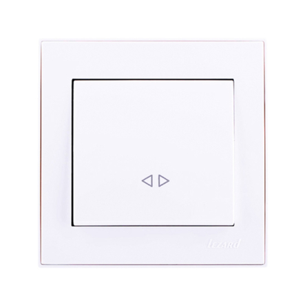 Выключатель Lezard RAIN промежуточный одноклавишный, белый, 703-0288-107 - 1