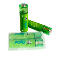 Аккумуляторная батарейка FluCat 101179ОМ, AА, 1,5 В, 1500 мАч, USB, цена за 2 шт.