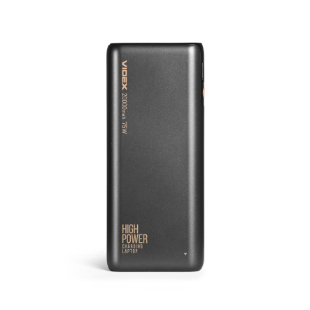 Повербанк (УМБ) VIDEX VPB-202C, 20000mAh, 75W, Black