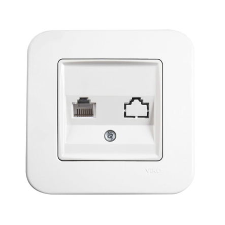 Розетка компьютерная VIKO Rollina, 90420032, белая - 1