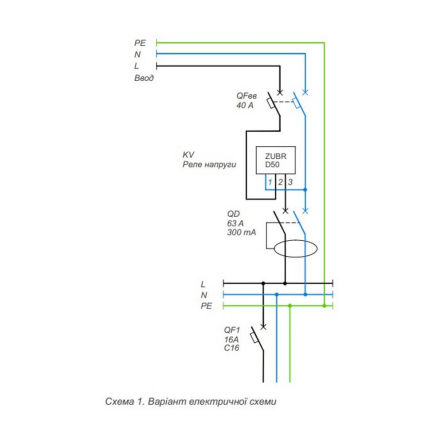 Реле напряжения ZUBR D25t, однофазное, с термозащитой в Электропроводке | ☎ (050) 456-56-13