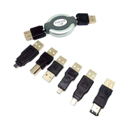Набір USB (подовжувач USB А +6 перехідників USB) у блістирі