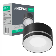 Світильник накладний Ardero ML403 під лампу GX53, IP20, чорний, коло 100х50мм