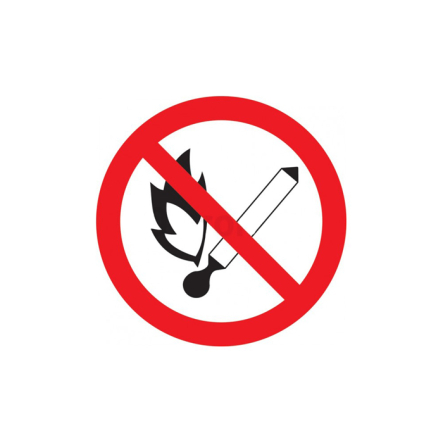 Знак Ф180мм "Забороняється користуватися відкритим вогнем та палити" - 1