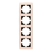 Рамка Lezard RAIN четырехместная, вертикальная, крем, 703-0303-154