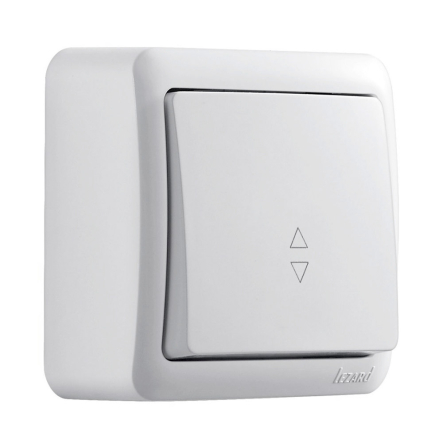 Вимикач Lezard VIOLA прохідний одноклавішний, білий, 751-0200-105 - 1