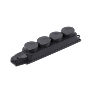 Розетка чотиримісна. з захисними кришками ОМЕГА IP44 ІЕК