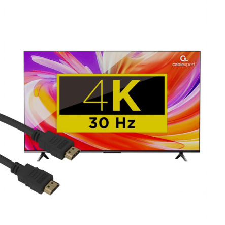 Кабель HDMI V.2.0, 4К 60 Гц вилка/вилка, позолоченные контакты, 10 м, Cablexpert CC-HDMI4-10M