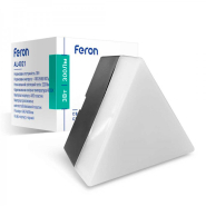 Светильник светодиодный FERON AL4021, Ip40, 3 Вт, 4000К, 70х70х55 мм, треугольник черный, 7469