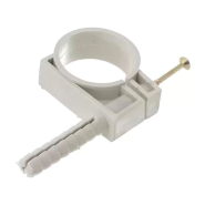 Обойма для труб і кабелю Д. 32-34мм / 25шт / білий