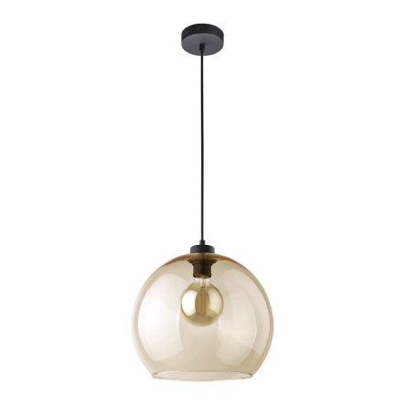 Підвіс TK-lighting CUBUS 2064, 1хЕ27х60 Вт, D 30см, Н50-120 см, коричневий - 1