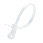 Хомут нейлоновий з кріпленням під гвинт APRO CTRM-W5200, 200x5 білий (пач. 100 шт.)