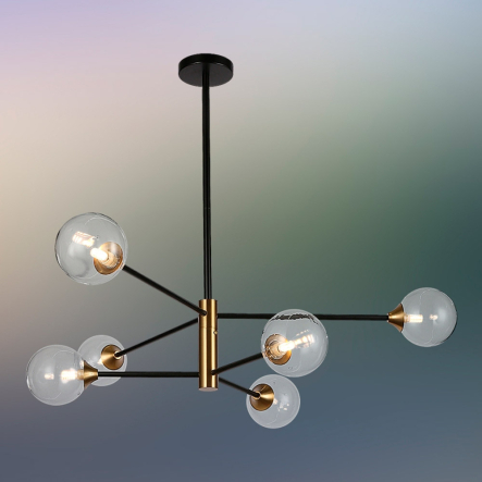 Люстра LEVISTELLA в стиле модерн, 752L7910-6 BK+CL - 1