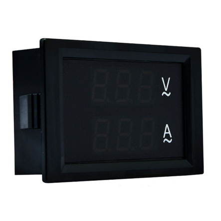 Амперметр+вольтметр цифровой AC 60А. AC 80-300В 70x40, ЦАВ-60 LB, A0190010129