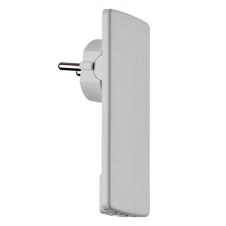 Вилка штепсельная NEOMAX NX1030 ультратонкая с подвижным контактом с заземлением, белая - 1