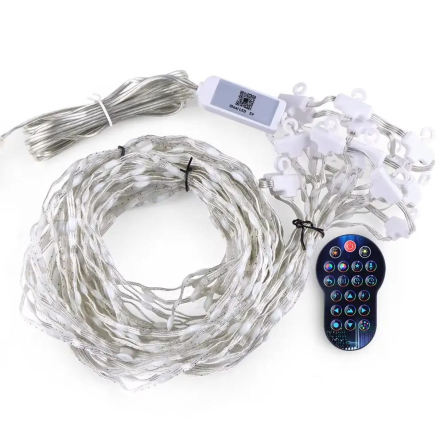 Гирлянда LED Штора от USB (2x2м) 400LED + пульт, RGB (СМАРТ ГИРЛЯНДА)