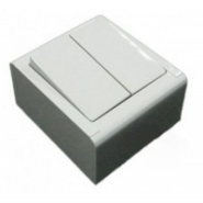 Вимикач двоклавішний накладний Nilson Aleyna