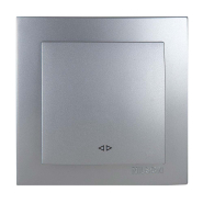 Выключатель одноклавишный промежуточный серебро NILSON Touran, 24131010