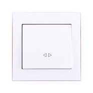 Вимикач Lezard RAIN проміжний одноклавішний, білий, 703-0288-107