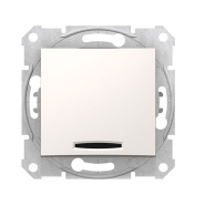 Выключатель одноклавишный, с подсветкой, Schneider Electric Sedna, слоновая кость, SDN1400123