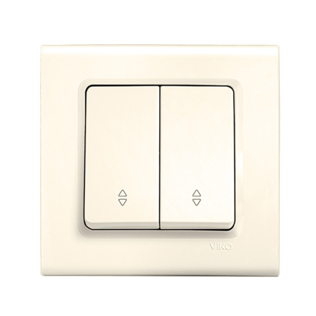 Вимикач 2 кл. прохідний VIKO LINNERA, 90401017, крем - 1