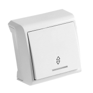 Вимикач 1 кл., прохідний з підсвіткою, VIKO VERA, 90681063, білий