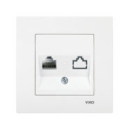 Розетка телефонна одинарна RJ11 VIKO KARRE, 90960013, білий