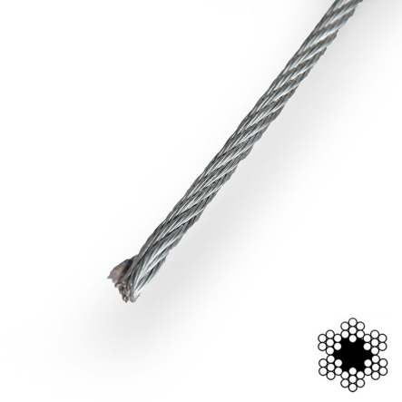 Трос оцинкованный d-6 DIN 3060 (6х19)