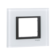 Рамка Schneider Electric Uniсa Class 1-я, белое стекло, MGU68.002.7C2